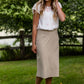 Quinn Khaki Knit Midi Skirt Skirts