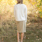 Quinn Khaki Knit Midi Skirt Skirts