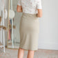 Quinn Khaki Knit Midi Skirt Skirts Inherit - SOP