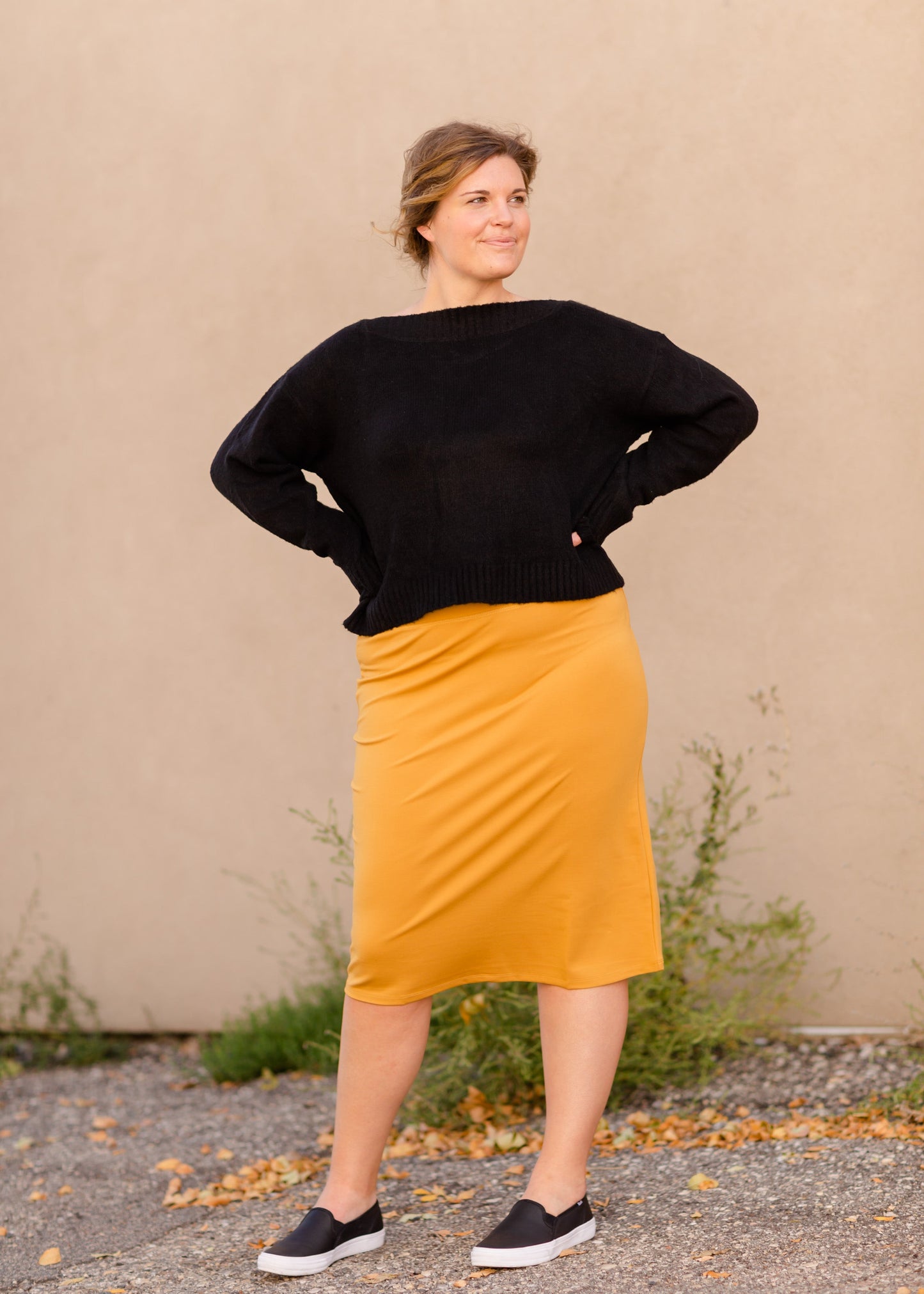 Quinn Mustard Knit Midi Skirt - FINAL SALE Skirts
