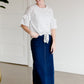 Randi Dark Wash Long Denim Skirt - Final Sale Skirts