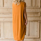 Raw Edge Drop Shoulder Midi Dress - FINAL SALE Dresses