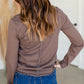 Raw Edge Long Sleeve Tee Tops Doe & Rae