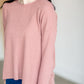 Raw Edge Round Neck Long Sleeve Waffle Knit Top Tops Thread & Supply