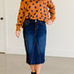 Raw Hem Dark Denim Jean Skirt - FINAL SALE Skirts