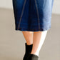 Raw Hem Dark Denim Jean Skirt - FINAL SALE Skirts