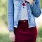 raw edge distressed denim jean jacket