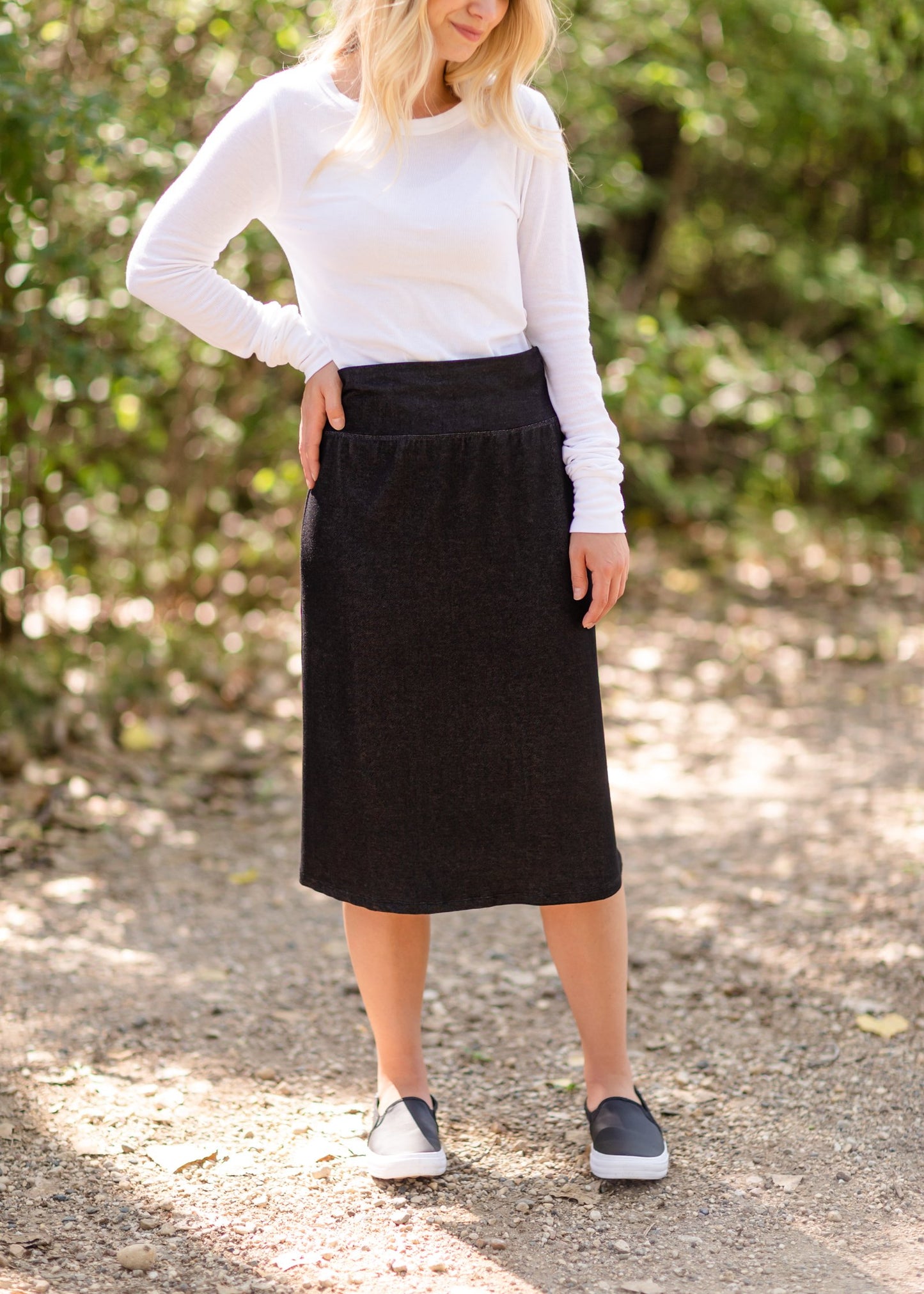 Rebecca Black Knit Midi Skirt Skirts Inherit Co.