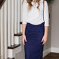 Rebecca Navy Knit Midi Skirt - FINAL SALE Skirts