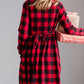Red Buffalo Check Midi Dress - FINAL SALE Dresses