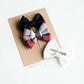 Red Plaid Bow Set Accessories Clip
