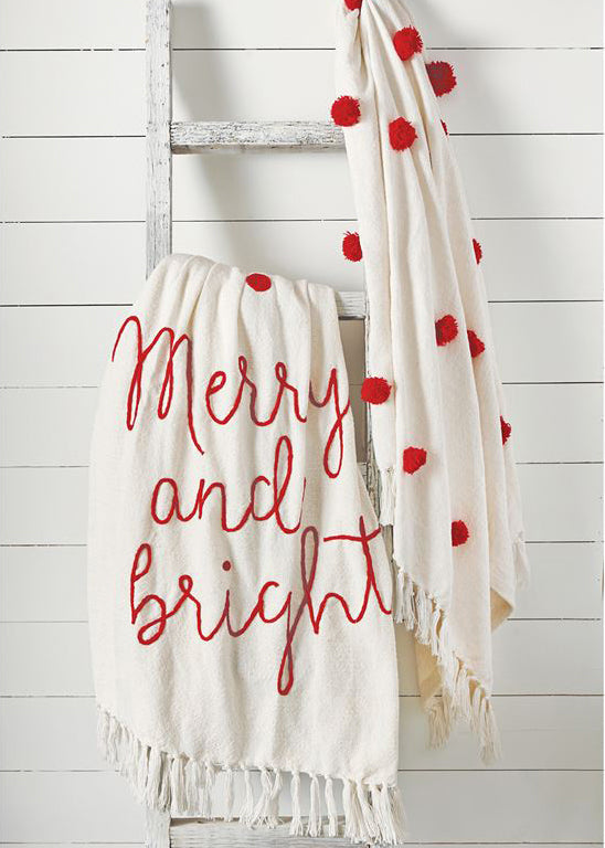 Red + White Throw - FINAL SALE Home & Lifestyle