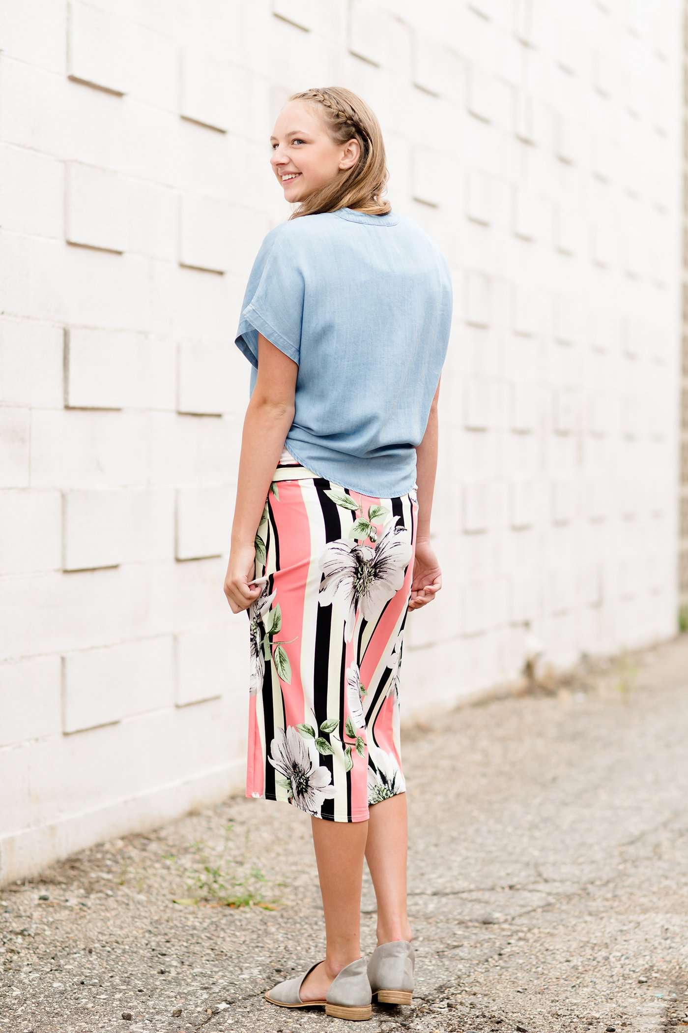 Redirect Gardenia Stripe Skirt - FINAL SALE... Skirts