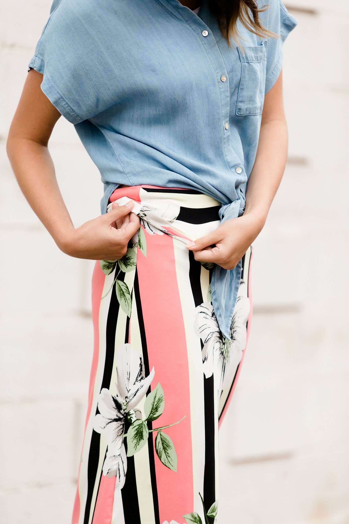 Redirect Gardenia Stripe Skirt - FINAL SALE... Skirts