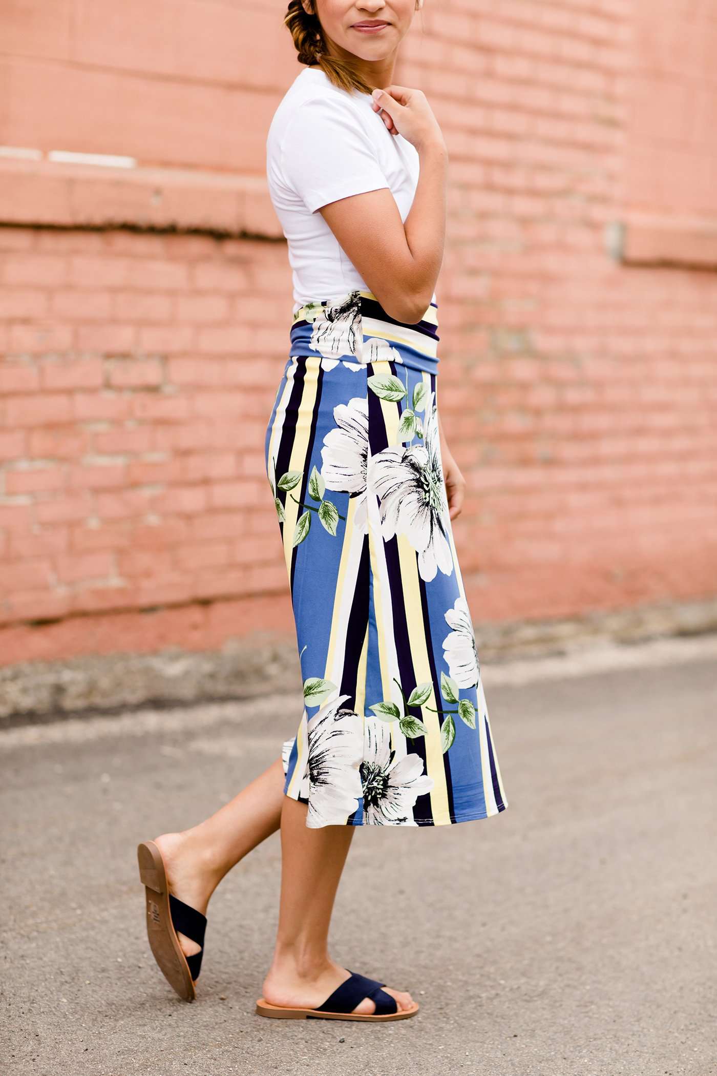 Redirect Gardenia Stripe Skirt - FINAL SALE... Skirts