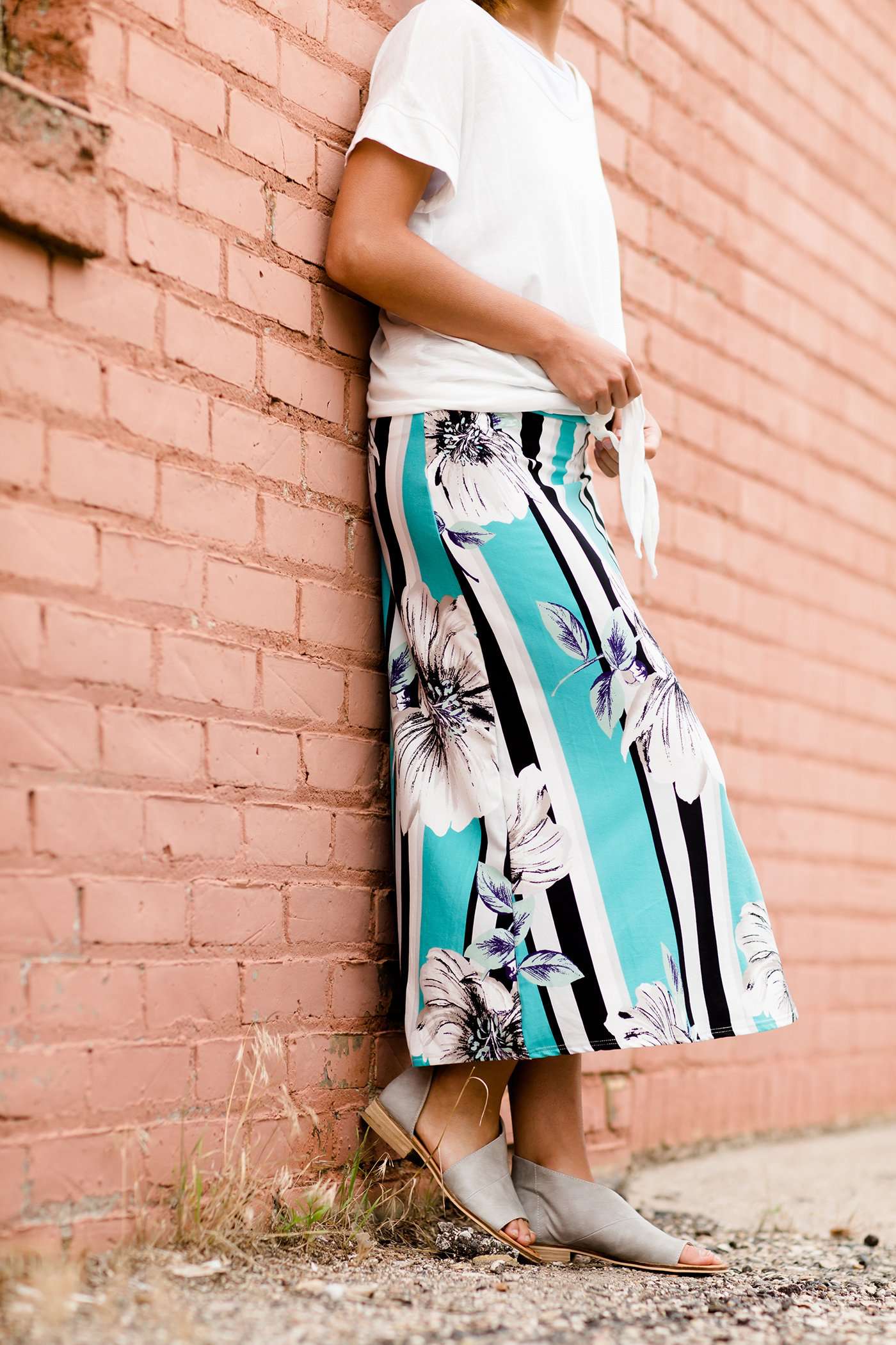 Redirect Gardenia Stripe Skirt - FINAL SALE... Skirts