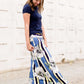 Redirect Gardenia Stripe Skirt - FINAL SALE... Skirts Denim / XS / Maxi