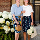 navy, yellow, and blue modest pencil midi skirts