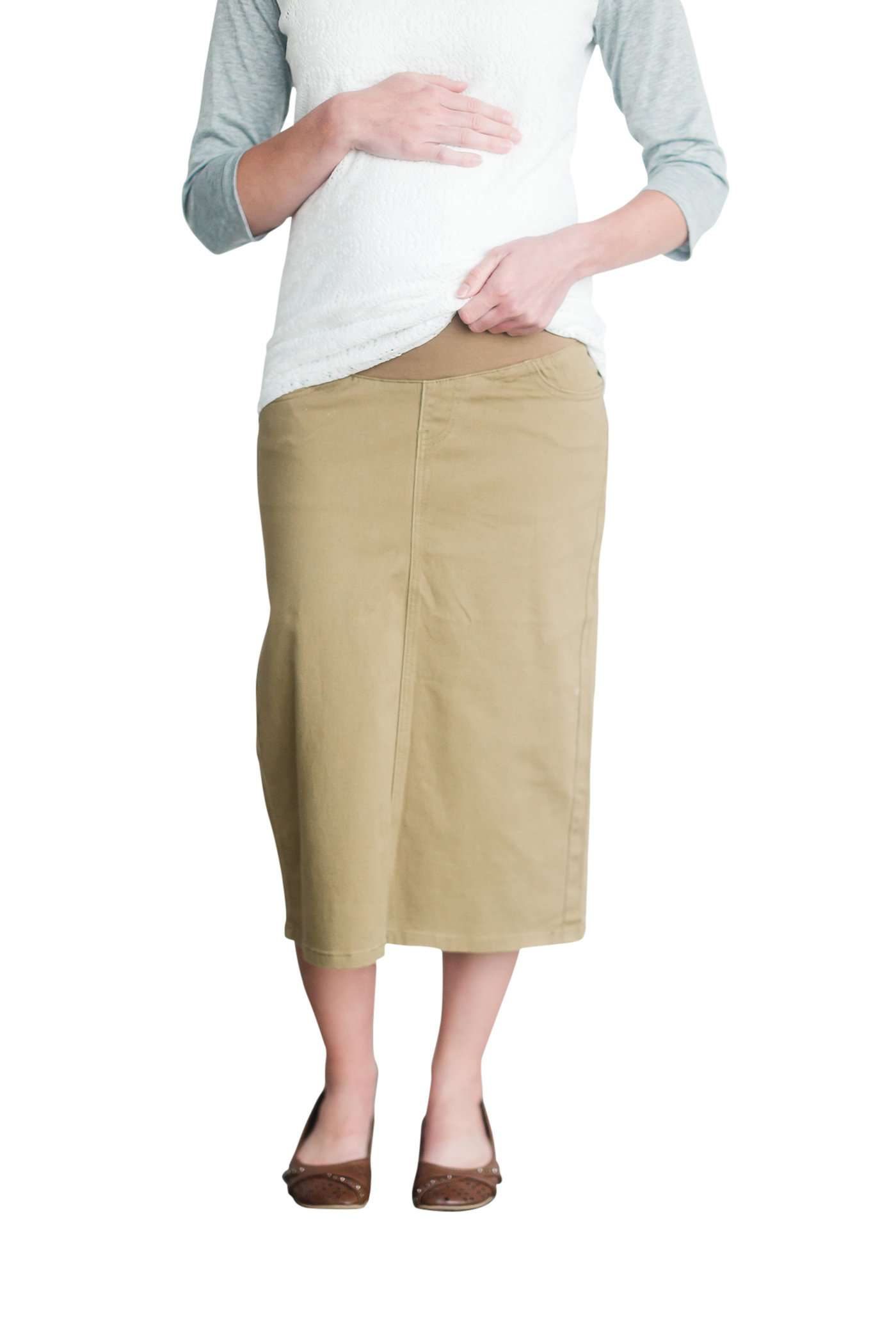 Redirected Remi Khaki Maternity Skirt Skirts