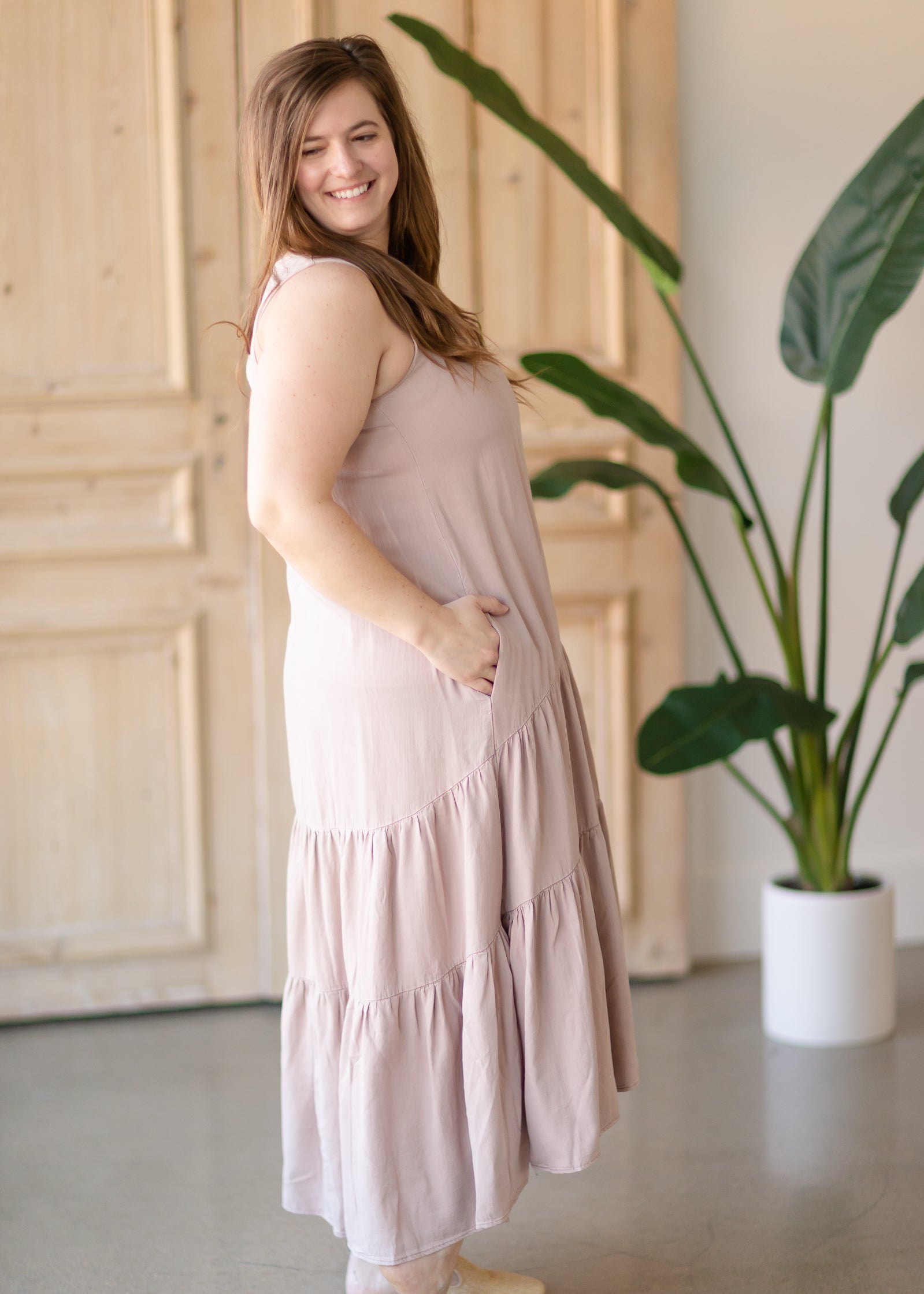 REDIRECTED Ruffle Detailed Tiered Midi Dress Dresses