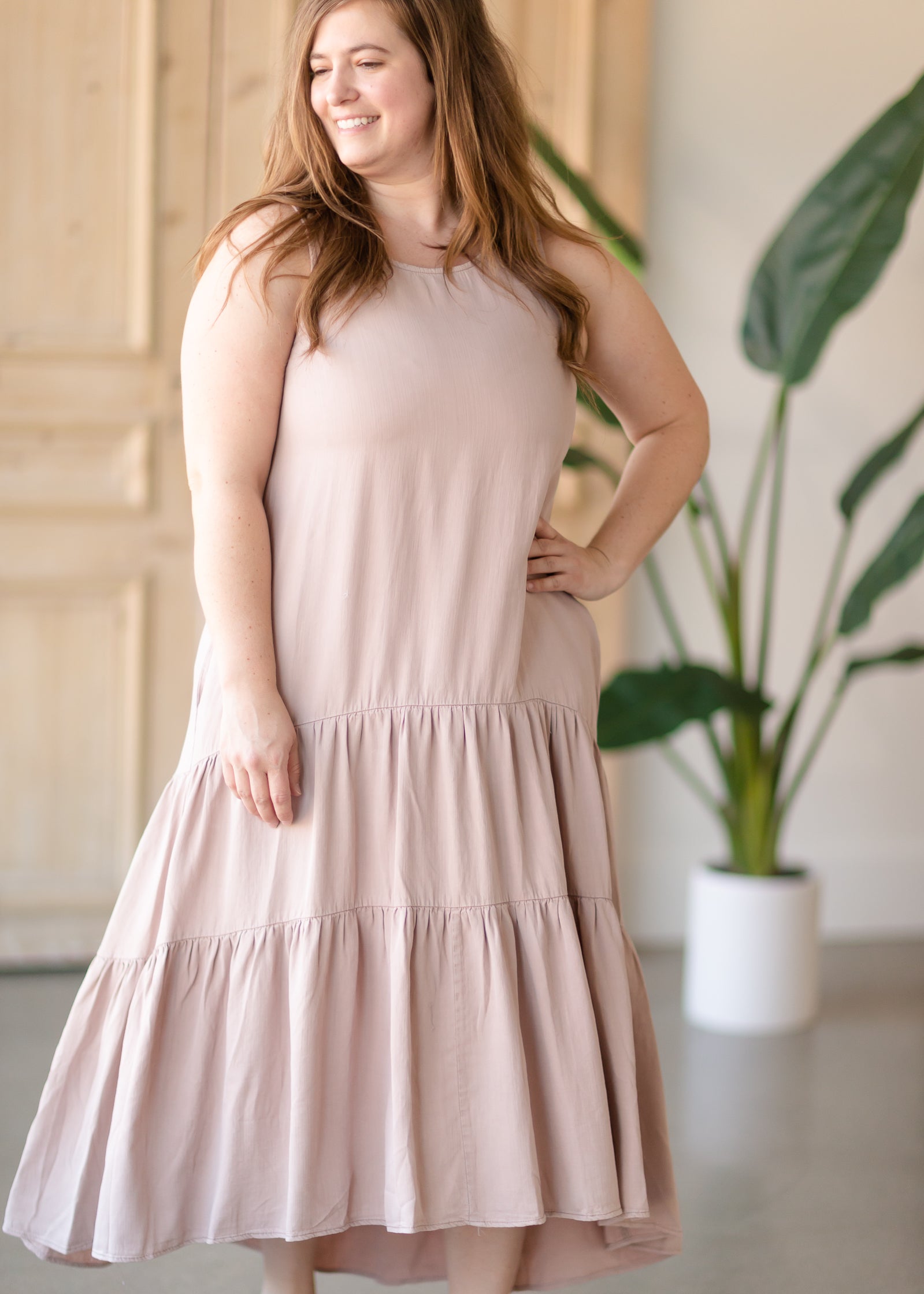 REDIRECTED Ruffle Detailed Tiered Midi Dress Dresses