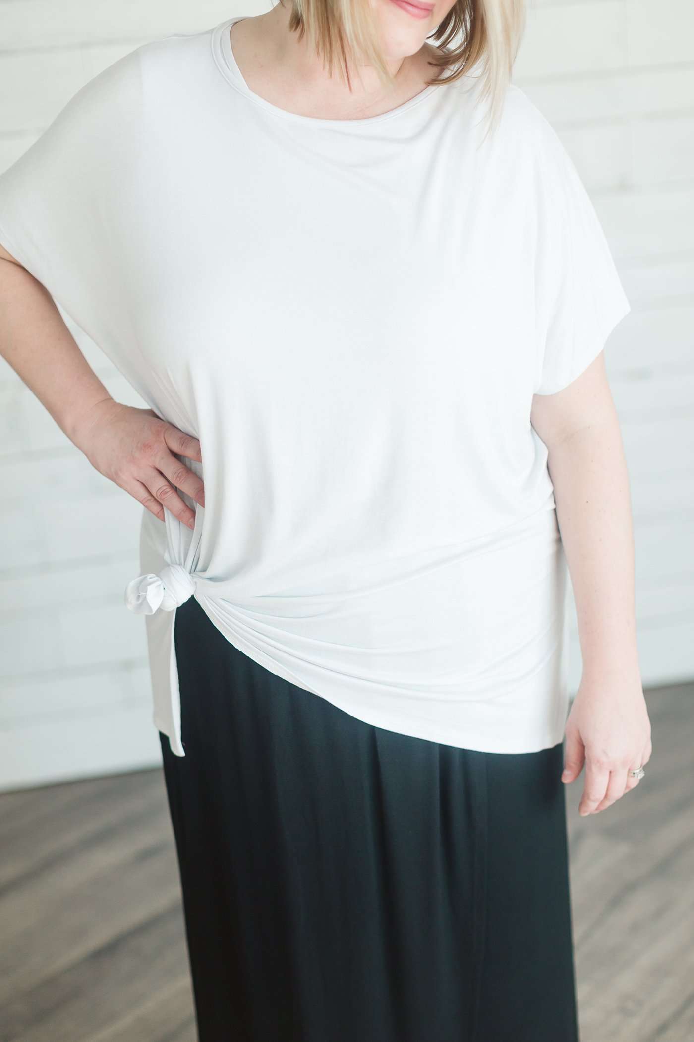 Relaxed Fit Drape Tee - FINAL SALE Tops