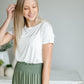 Relaxed Fit Scoop Neck Top- FINAL SALE Tops