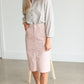 Remi Blush Denim Midi Skirt Skirts Inherit