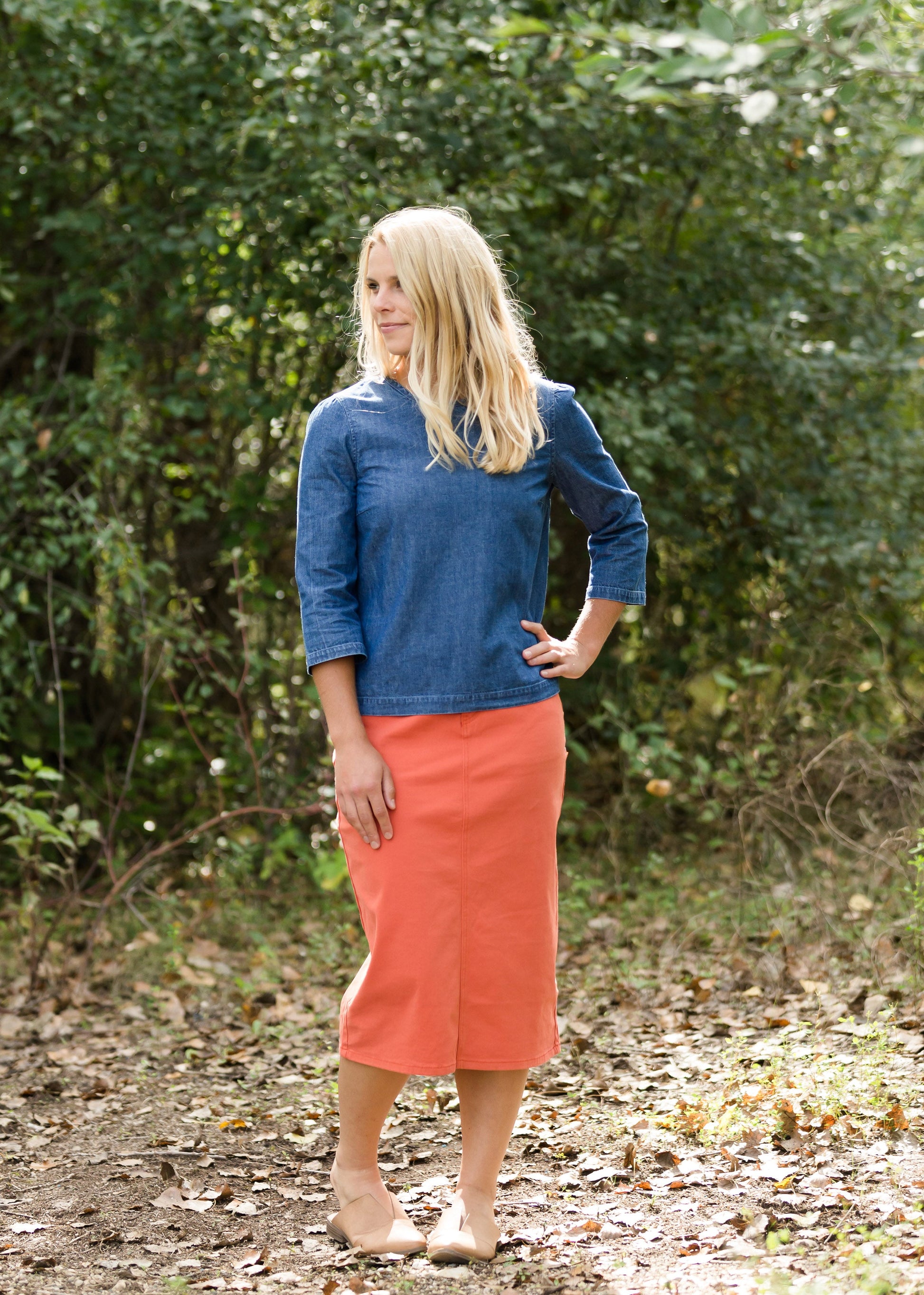 Remi Burnt Orange Midi Skirt - FINAL SALE Skirts