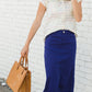 Remi Cobalt Blue Midi Skirt - FINAL SALE Skirts