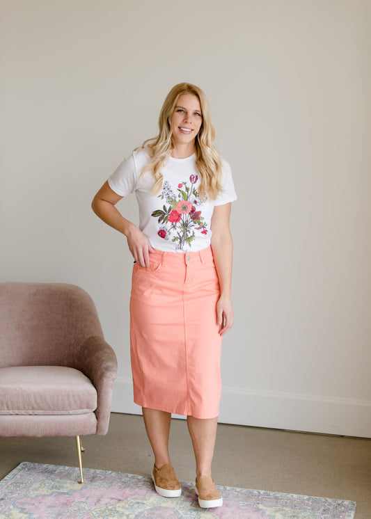 Remi Coral Midi Skirt - FINAL SALE Skirts
