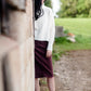 Remi Currant Denim Midi Skirt Skirts Inherit