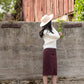 Remi Currant Denim Midi Skirt Skirts Inherit