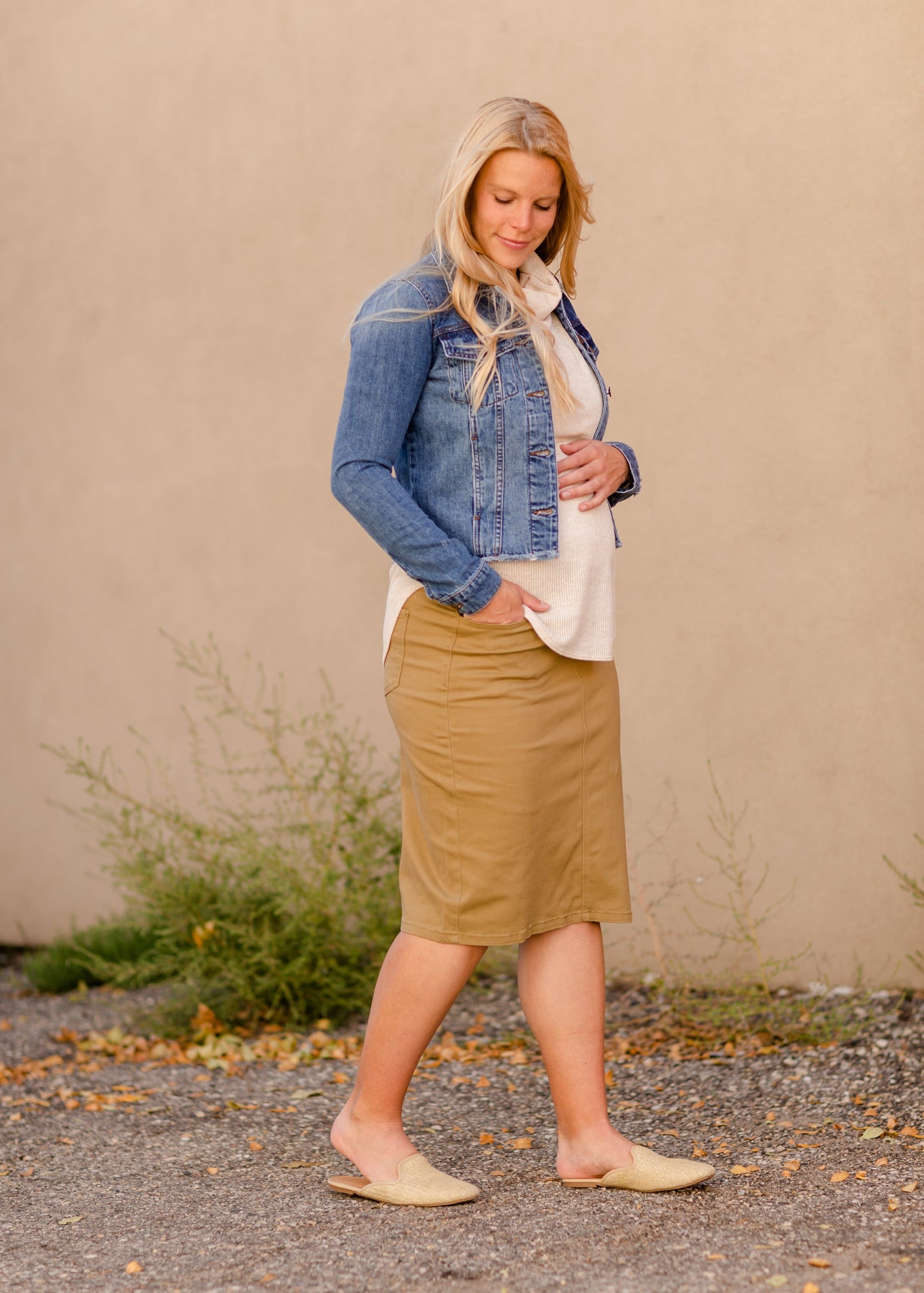 Remi Dark Khaki Maternity Skirt - FINAL SALE Skirts