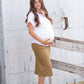 Remi Dark Khaki Maternity Skirt - FINAL SALE Skirts