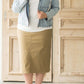 khaki midi skirt