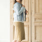 women's dark khaki midi jean skirt
