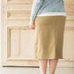 khaki midi skirt