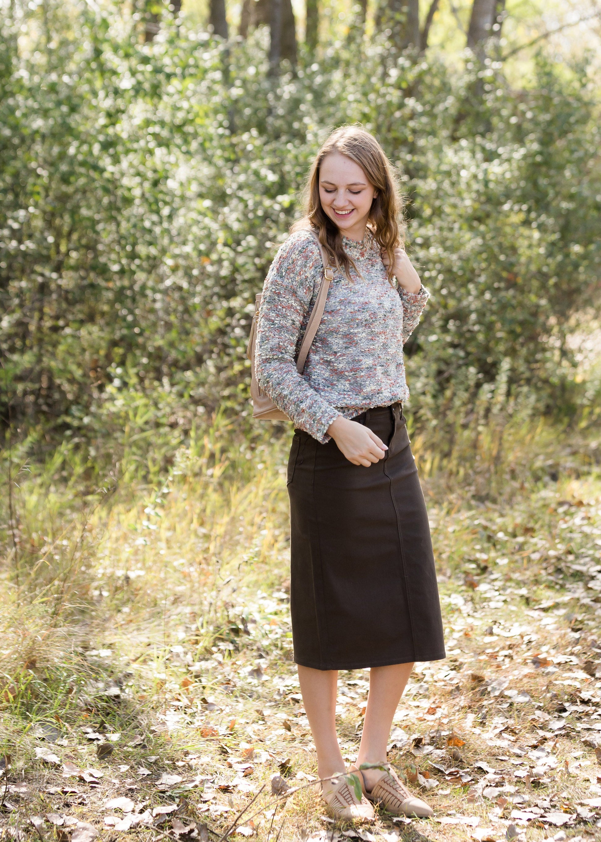 Remi Dark Olive Midi Skirt - FINAL SALE Skirts