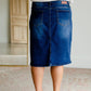 Remi Dark Wash Denim Midi Skirt Skirts Inherit Co.