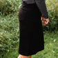 Remi Ebony Black Denim Midi Skirt Skirts Inherit Co.