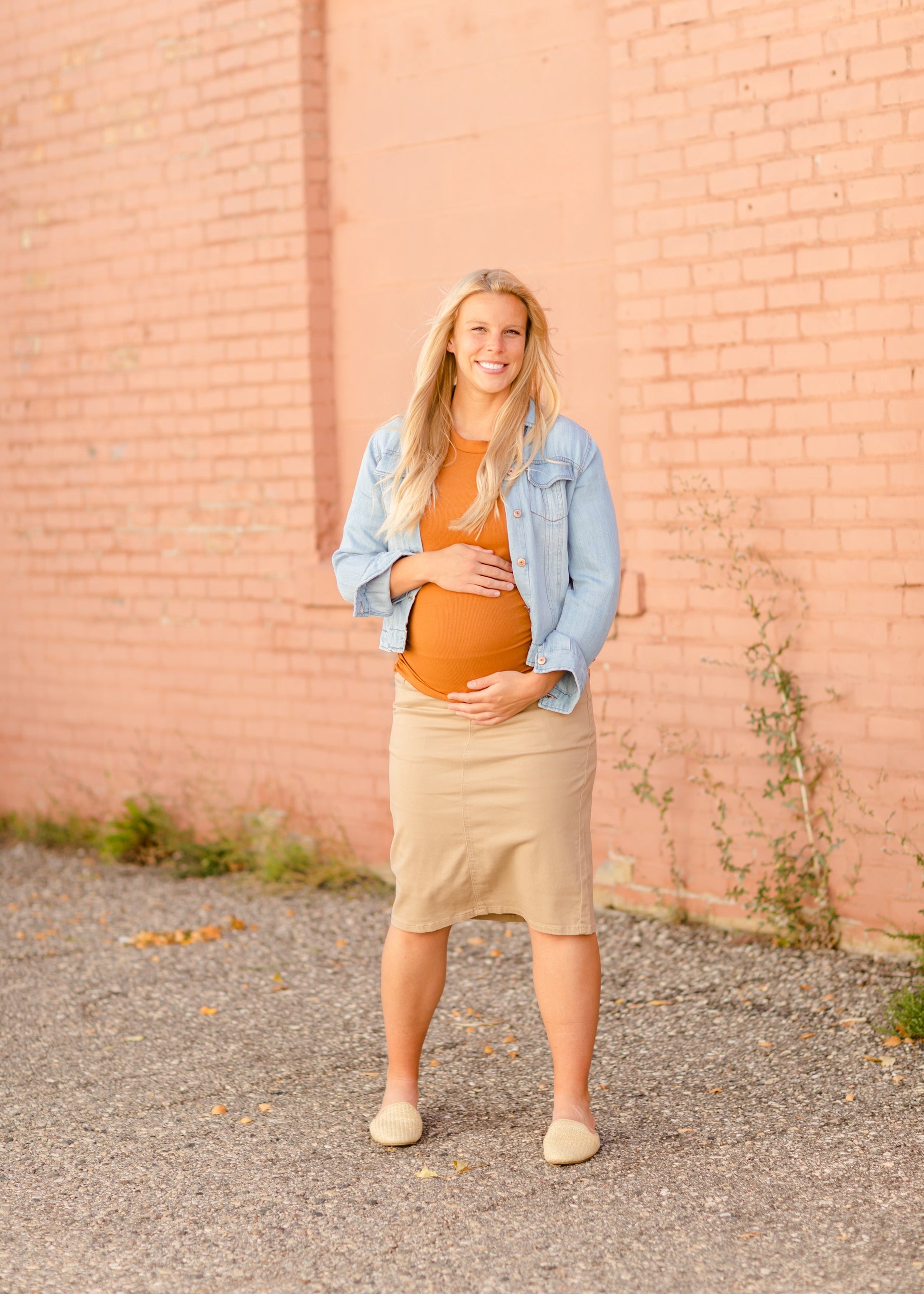 Remi Light Khaki Maternity Skirt - FINAL SALE Skirts