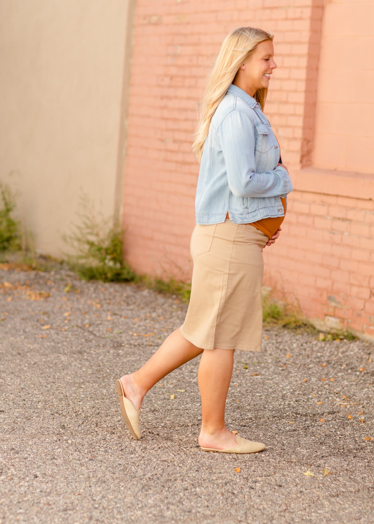 Remi Light Khaki Maternity Skirt - FINAL SALE Skirts