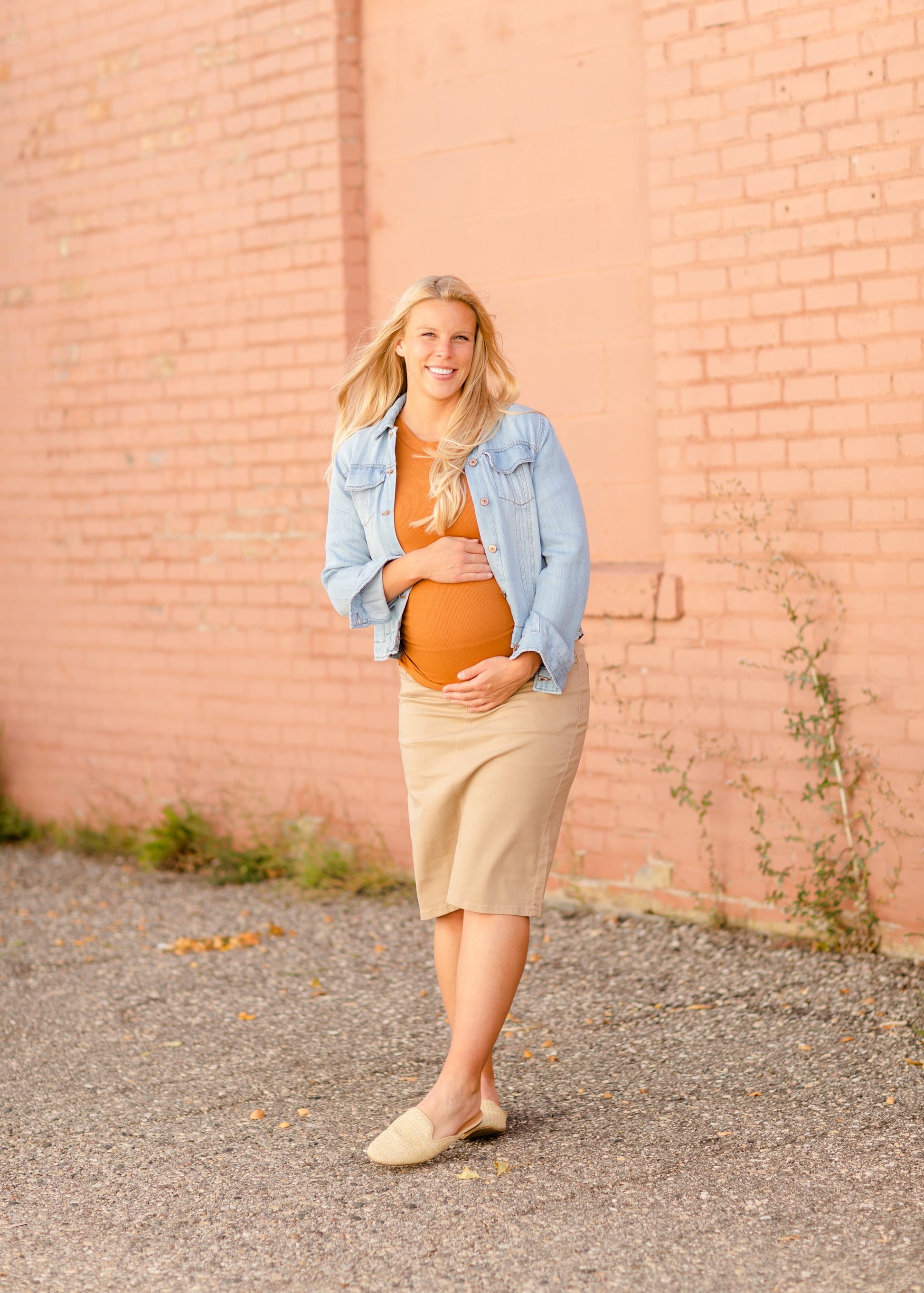 Remi Light Khaki Maternity Skirt - FINAL SALE Skirts