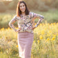 Remi Mauve Denim Midi Skirt Skirts Inherit