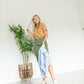 Remi Olive Green Denim Midi Skirt Skirts Inherit