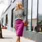 Remi Plum Midi Skirt - FINAL SALE Skirts