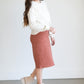 Remi Rusty Brick Denim Midi Skirt - FINAL SALE Skirts