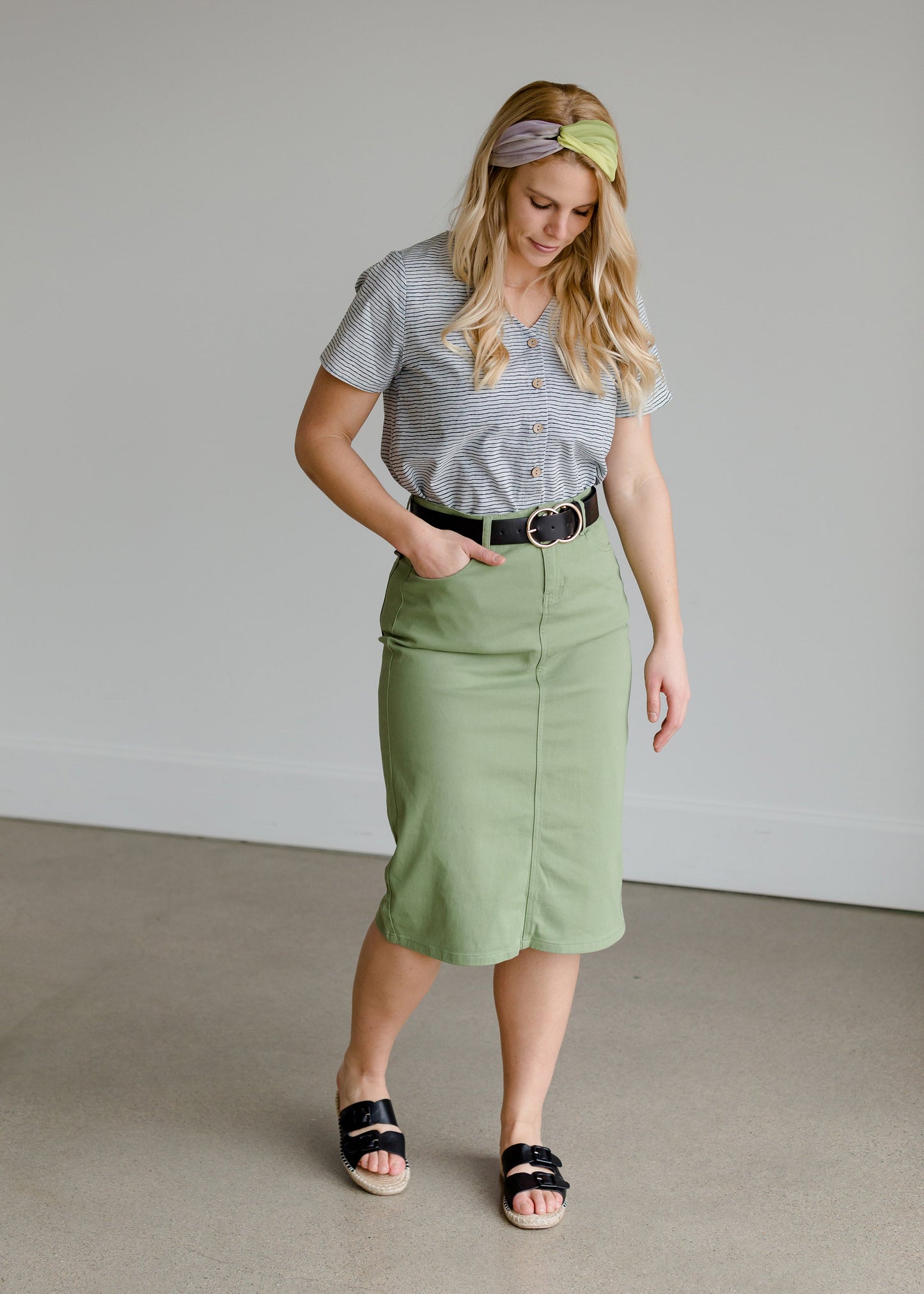 Remi Sage Midi Skirt - FINAL SALE Skirts