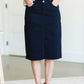 Remi Sailor Navy Denim Midi Skirt - FINAL SALE Skirts